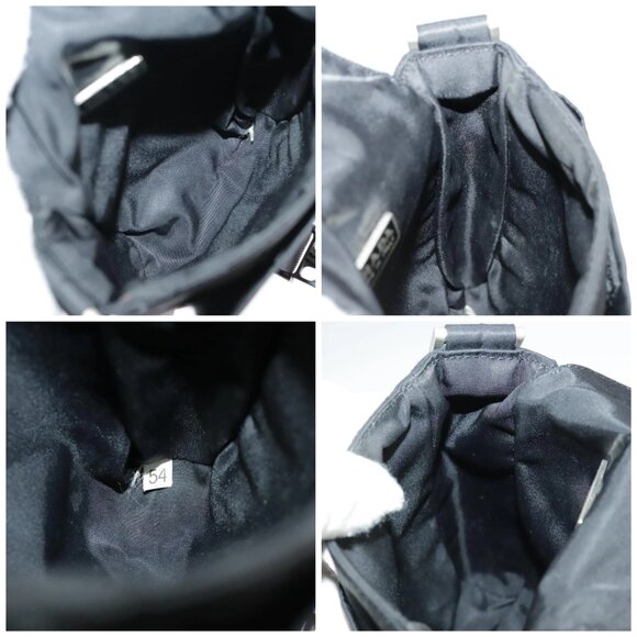 PRADA Shoulder Pouch Nylon Black Silver Auth - Picture 15 of 16